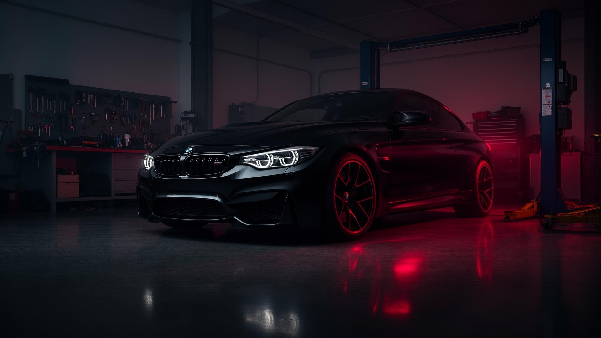 Performance car in EH Motors workshop